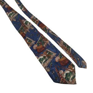 Raphael Roma Milano Mens Necktie Tie Designer Fly Fishing Work Office Dad Gift